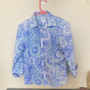 Vintage Brooks Brothers Women’s Paisley Button Down Shirt Size 2